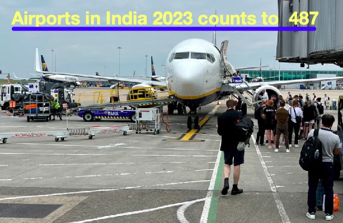 Airports in India 2023 counts to 487